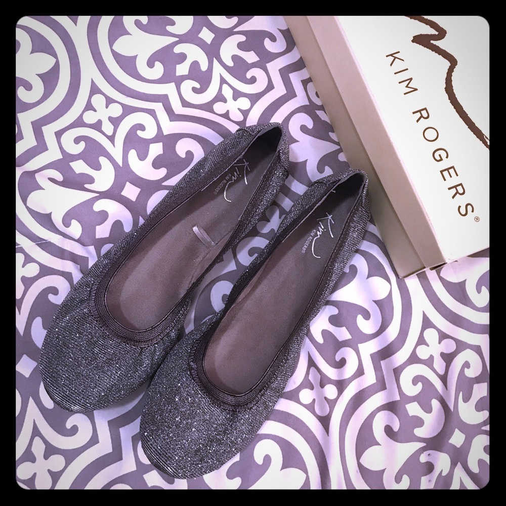 Kim Rogers Pewter Spa Angelica Flat WEDDING SHOES